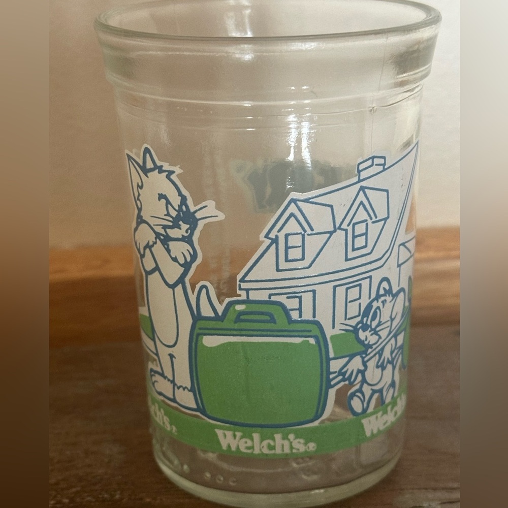 Vintage Tom & Jerry Welch’s jelly jar glass 1993 Turner Entertainment